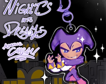NiGHTS Journey of Dreams アクリルチャーム // 文房具、アート、光沢のあるエポキシチャーム、イラスト、装飾