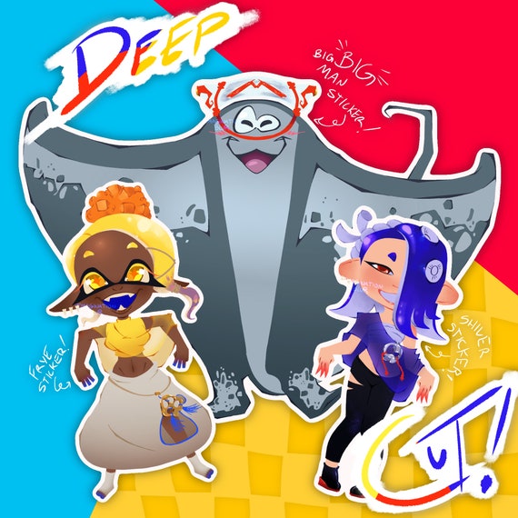 Splatoon 3 Deep Cut Stickers// Video Game Art Matte Sticker Etsy