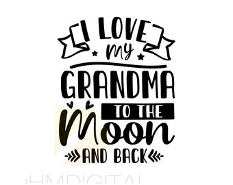 Download Love My Grandma Svg Etsy