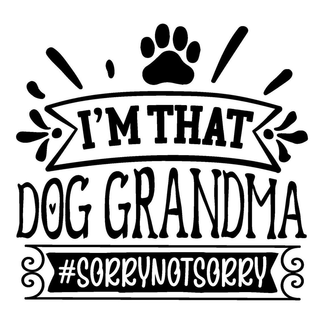 Dog Grandma SVG File Dog Grandma Typography SVG Cut Files Etsy