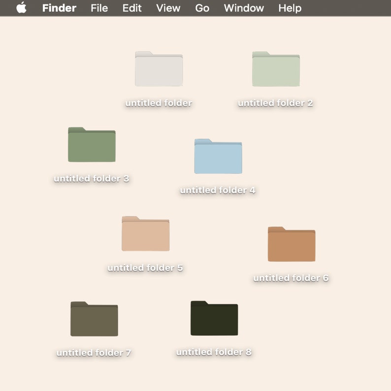 Olive Grove Desktop Icons INSTANT DOWNLOAD Olive Tone | Etsy