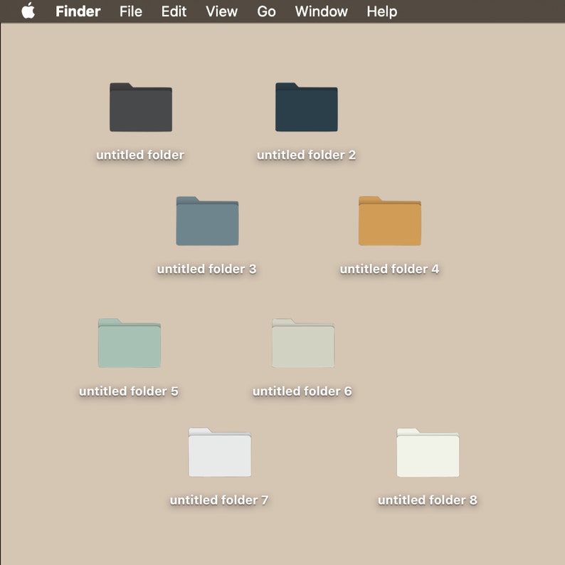 Modern Minimalist Desktop Icons INSTANT DOWNLOAD 8 Modern Etsy