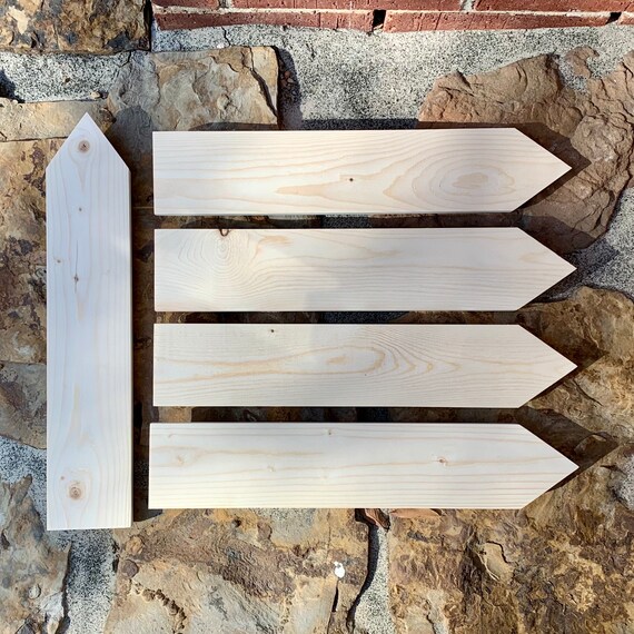 Unfinished Wood Arrows Set of 5 DIY Boards Blank Arrows Etsy