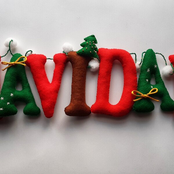 Christmas Garland/ Christmas Garland/Christmas Decorations/ Christmas Felt Garland