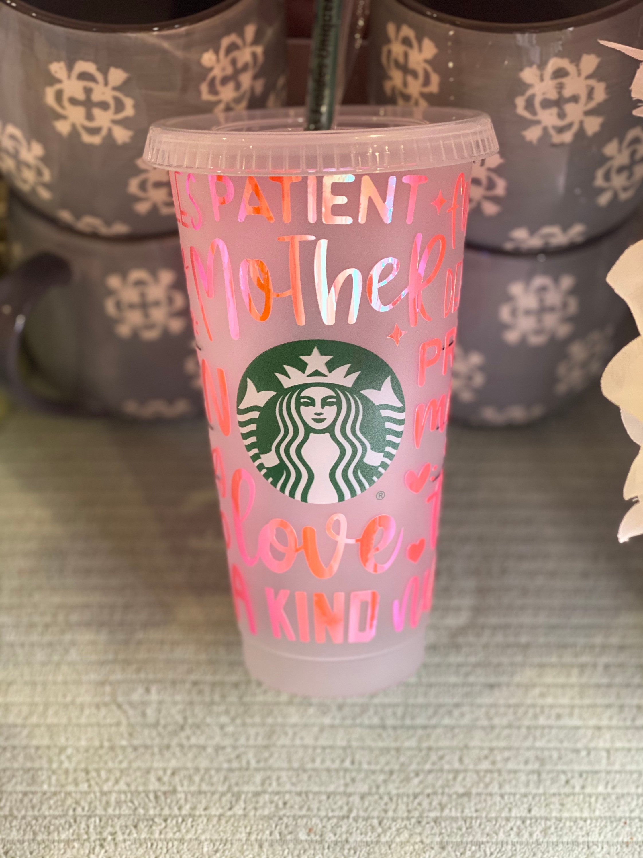 Mothers Day Starbucks cups / custom Starbucks cups / Mothers Etsy