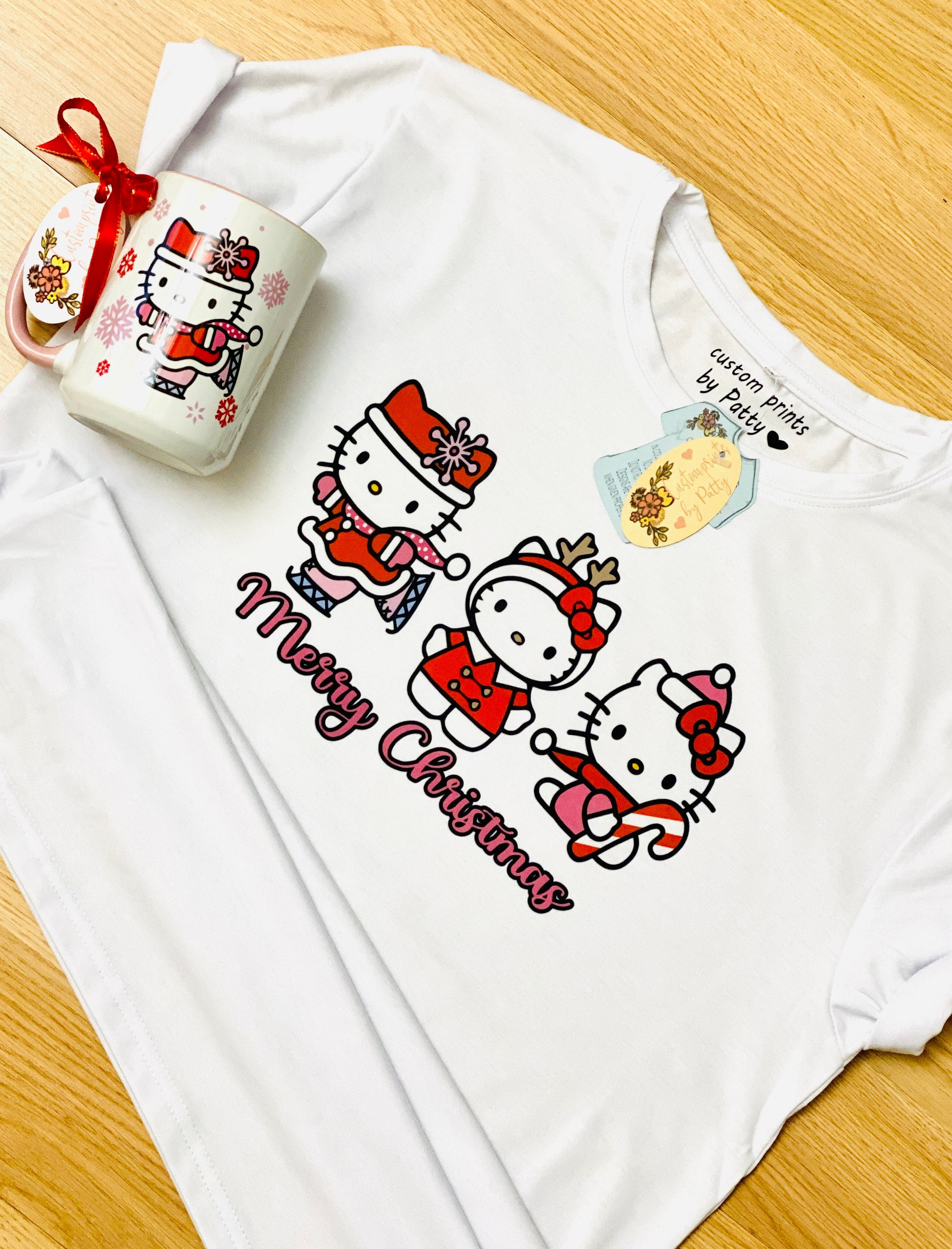 Hello Kitty/hello Kitty Tshirt/ Hello Kitty Christmas Etsy