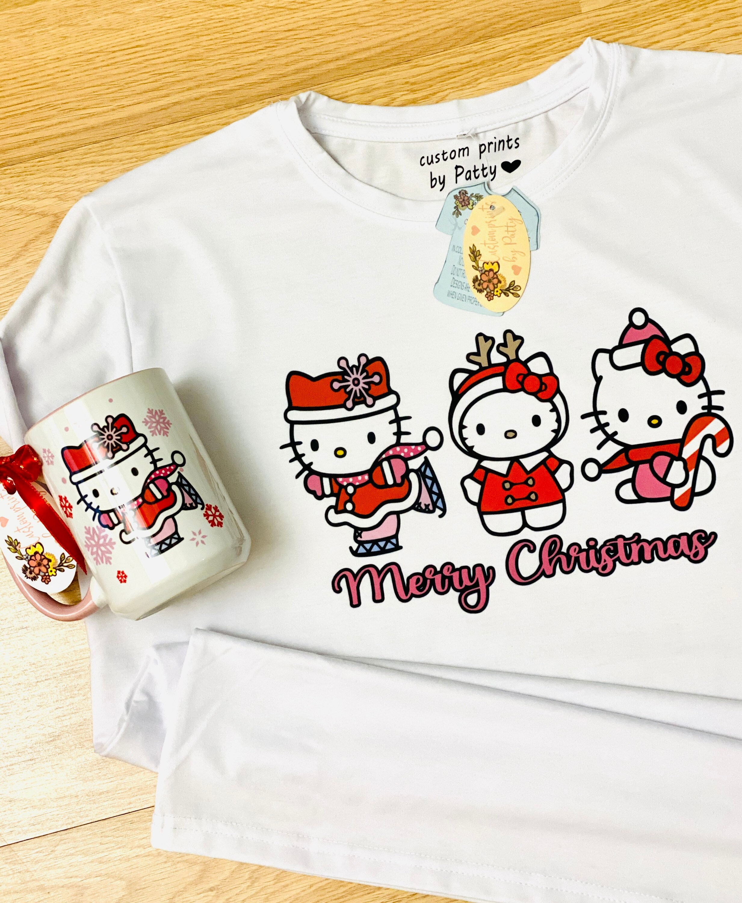 Hello Kitty/hello Kitty Tshirt/ Hello Kitty Christmas Etsy