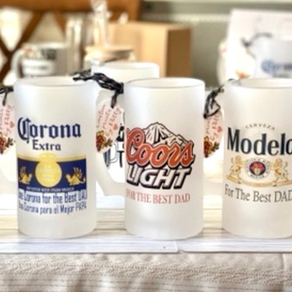 Personalized Corona Beer Mug /Father’s Day gifts/ frosted beer mug/father's day/ personalized beer mug /modelo beer mug / birthday beer mug