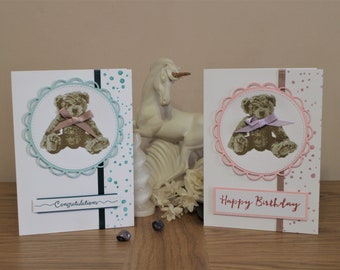 Carte 3d Anniversaire Teddy Bear Etsy