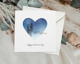 votre amour est mon coeur d'amour carte de vœux | Carte de Saint-Valentin | carte de voeux de luxe | carte romantique | Coeur d'amour | Blanc à l'intérieur