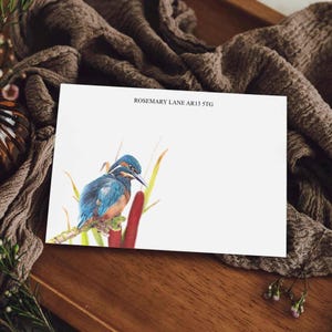 Pack of 8, 20 or 40 Kingfisher Notecards, Bird, A Thoughtful Gift, Thank You, Thinking of You, Blank Card, Correspondence Cards, Personalise