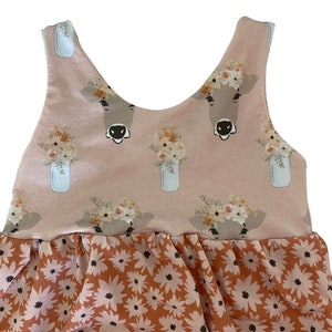 Cow Bubble Romper, Floral Cow Print Outfit