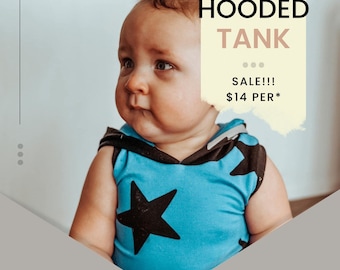 Kids Hooded Tank, Toddler Tank, Baby Hoodie