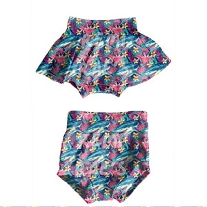Handmade Hawaiian Shark Bummies: Floral Kids Summer Clothes