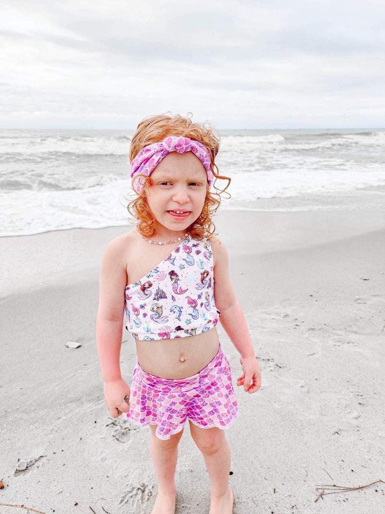 Mermaid Outfit, Mermaid Skirted Bummies, Mermaid Bummies, Purple Mermaid, Mermaid Shorts, Mermaid Clothing imagem 5