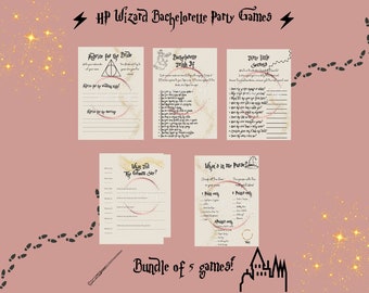 Wizard Bachelorette Bridal Party Games - Personalizeable