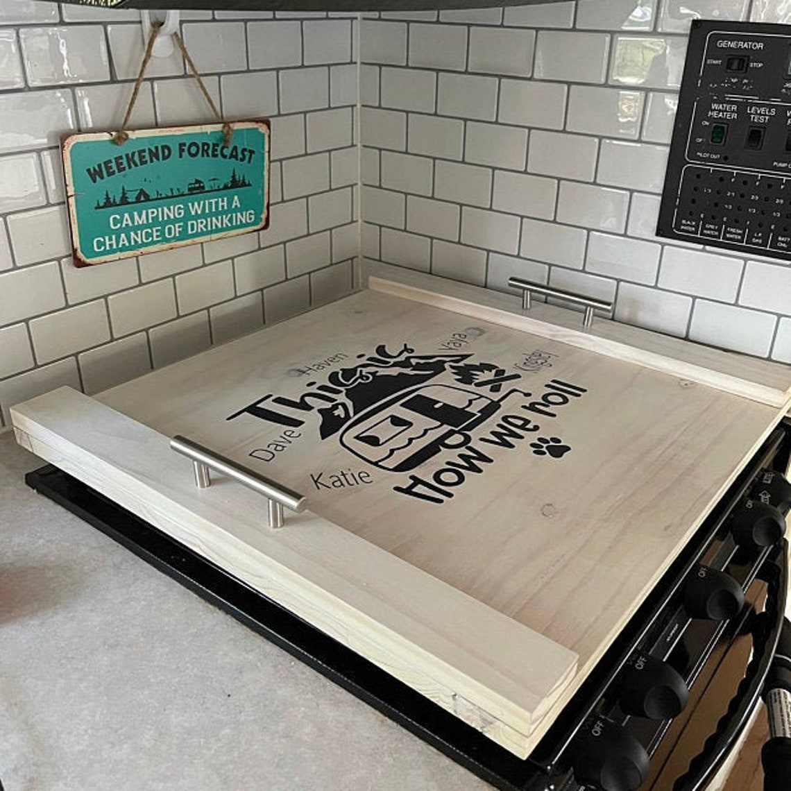 Camper Stove Cover RV Stove Cover Camper Noodle Board RV Etsy