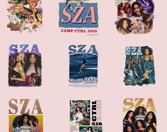 SZA vintage Png, Good Days sza Png, SZA Bootleg Png, Cadeau pour fan, Musique Png