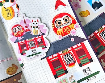 Tokyo Travel Sticker Set: Scrapbook, Journal, Planner, Pen Pal