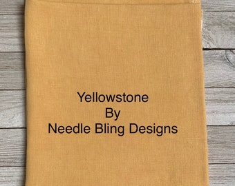 Yellowstone 32 ct Belfast 1/4 Yd - Needle Bling Designs Hand Dyed Linen (1/4 Yard) - (18"x26")