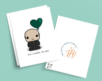 Printable Hor-Crushin' Valentines Day Greeting Card, Anniversary Card, Card For Boyfriend, Card For Girlfriend, Wizard, You Know Who