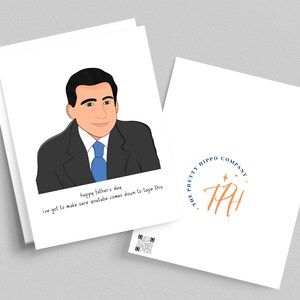 Cartão para impressão do dia dos pais de Michael, cartão do dia dos pais, cartão engraçado, cultura pop, cartão feito à mão, The Office, Michael Scott