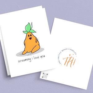 Imprimible gritando te amo tarjeta de felicitación del día de San Valentín, raíz de mandrágora, tarjeta de herbología, tarjeta hecha a mano, tarjeta de aniversario, plantas, lindo