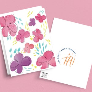 Carte de voeux florale imprimable pour la fête des mères, Carte de fête des mères, Carte florale, Carte pour tante, Carte pour grand-mère, Carte pour soeur, Carte vierge