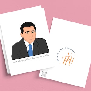 Printable Michael Fathers Day Greeting Card, Funny Card, Pop Culture, Handmade Card, The Office, Michael Scott, Card For Dad