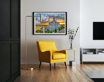 Pocatello LDS Temple Photo Print; Temple Print; Idaho Sunset Photo; Church of Jesus Christ of Latter-day Saints; LDS Art; Temple Photo
