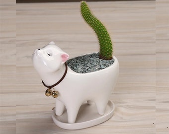 Jardiniere En Chat En Ceramique Etsy Jardiniere En Chat En Ceramique Etsy
