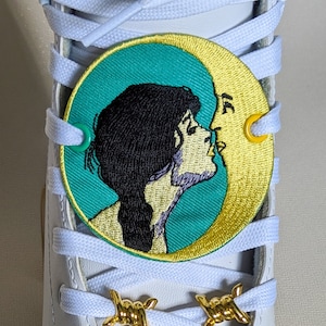 Roller Skate Shoe Patch Laces accessories Moon Lovers Queen -Old school