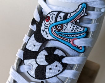Roller Skate Shoe Patch Laces accessories Beetlejuice Snake Sandworm