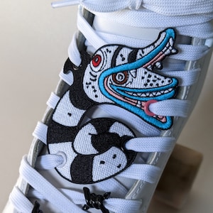 Roller Skate Shoe Patch Laces accessories Beetlejuice Snake Sandworm