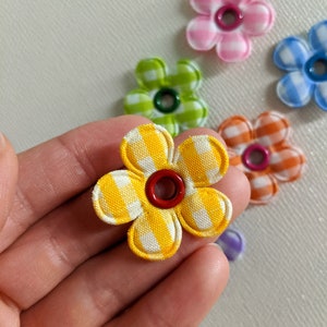 Rullskridsko-berlocklapp Snören tillbehör - rutig Blomma Daisy Rainbow: Förstärkta öljetter bild 6