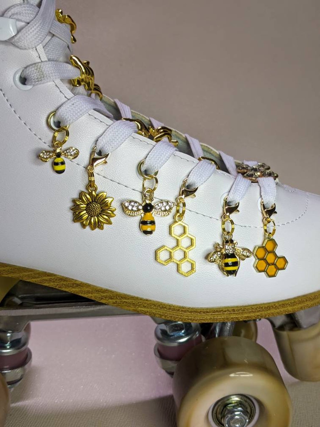 NEW STYLES Roller Skate Shoe Lace Accessories Charm Diamond Glass