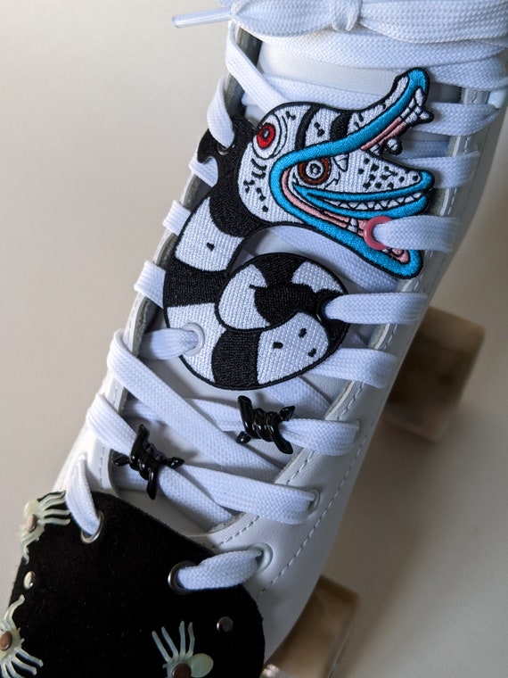 Roller Skate Shoe Patch Laces Accessories Beetlejuice Snake