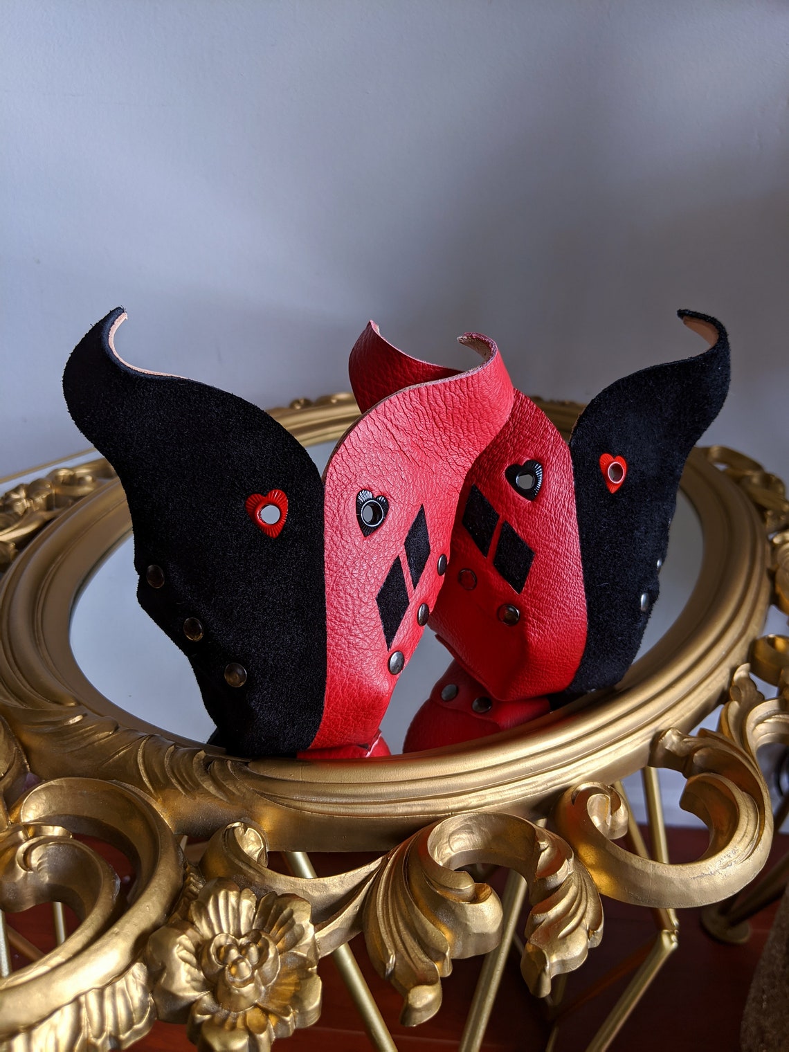 Roller Skate Real Leather Harley Quinn Joker Theme Harness and Etsy