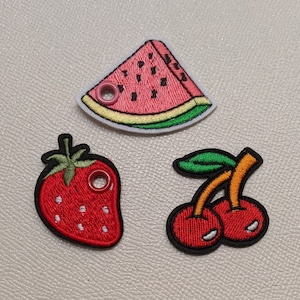 Roller Skate Shoe Patch Laces accessories strawberry cherry watermelon