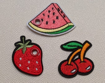 Roller Skate Shoe Patch Laces accessories strawberry cherry watermelon
