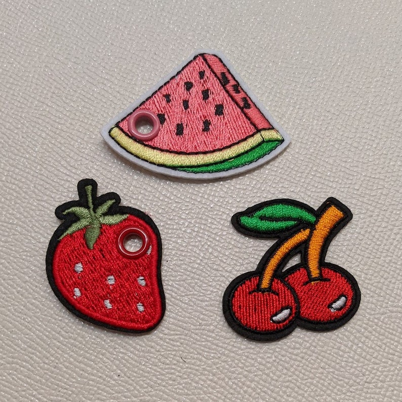 Rollschuh Patch Schnürsenkel Zubehör Erdbeere Kirsche Wassermelone Bild 1