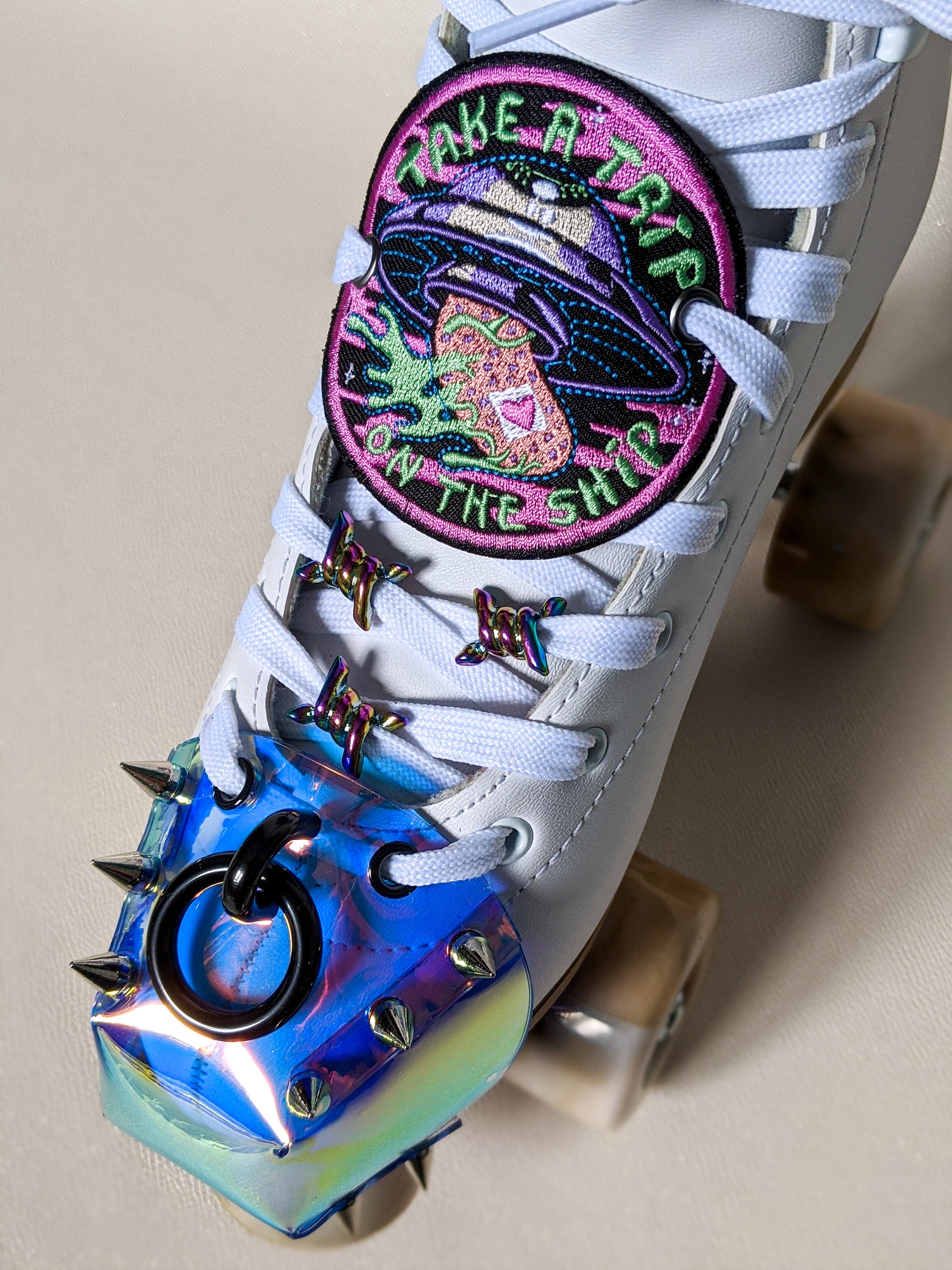 Roller Skate Shoe Patch Laces Accessories UFO Alien Tongue Etsy