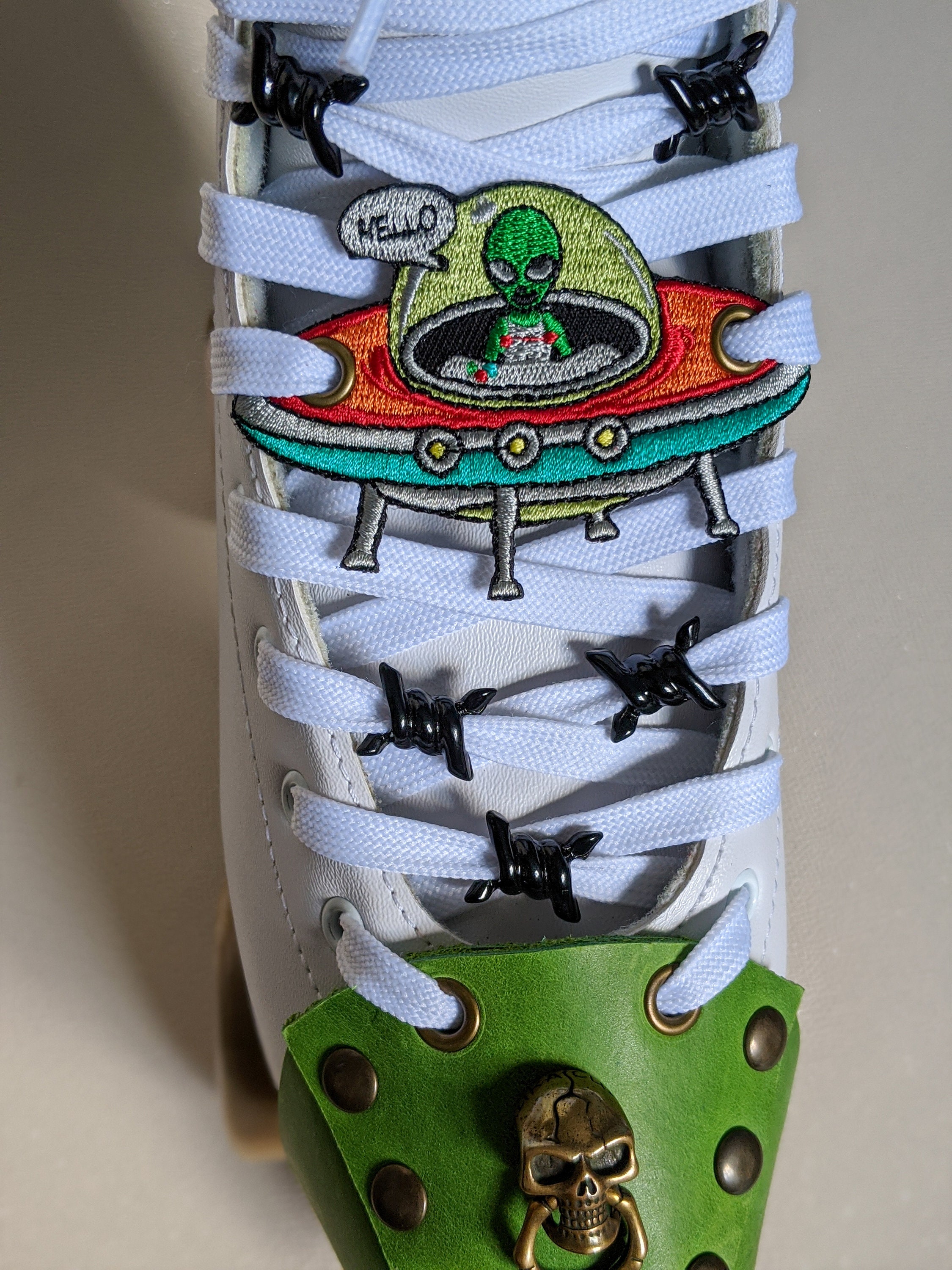 Roller Skate Shoe Patch Laces Accessories Alien UFO Martian Etsy