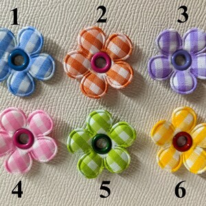 Rullskridsko-berlocklapp Snören tillbehör - rutig Blomma Daisy Rainbow: Förstärkta öljetter bild 7