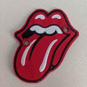 Roller Skate Shoe Patch Cordones accesorios Rock n Roll Rolling Stones Red Lips Tongue imagen 1