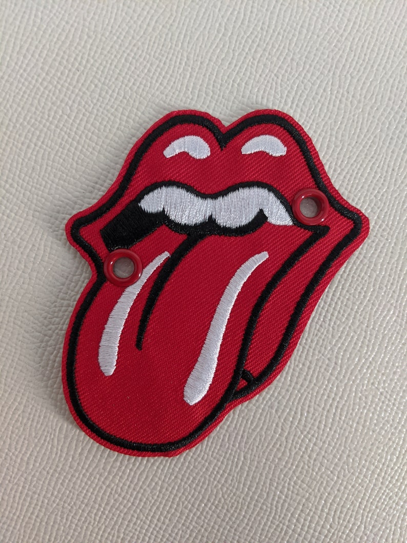 Roller Skate Shoe Patch Cordones accesorios Rock n Roll Rolling Stones Red Lips Tongue imagen 1