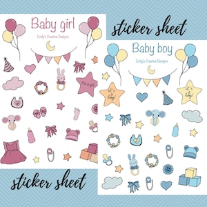 Sticker Sheet BABY ,bullet Journal Sticker, Planner Stickers