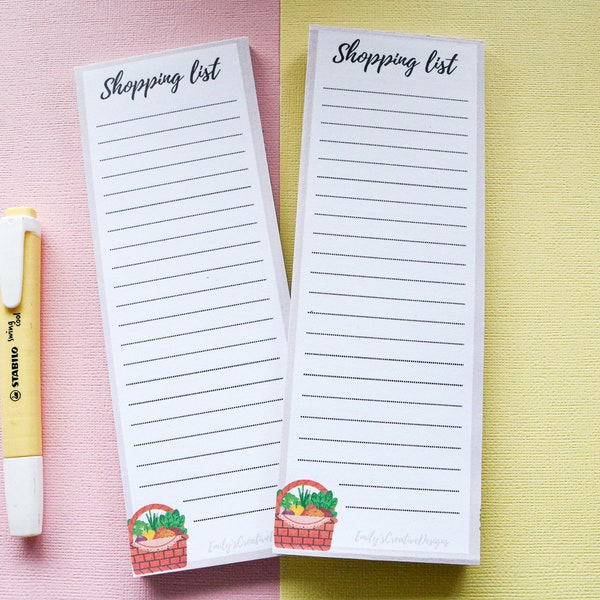 Shopping list notepad, Shopping list planner, Shopping list fridge notepad, Fridge shopping list, Magnetic shopping list, Grocery list