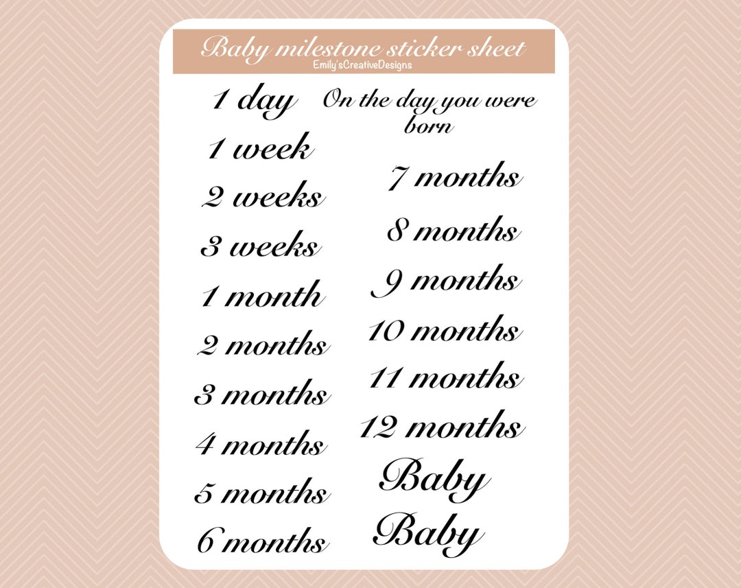Sticker Sheet BABY ,bullet Journal Sticker, Planner Stickers, Scrapbook ...