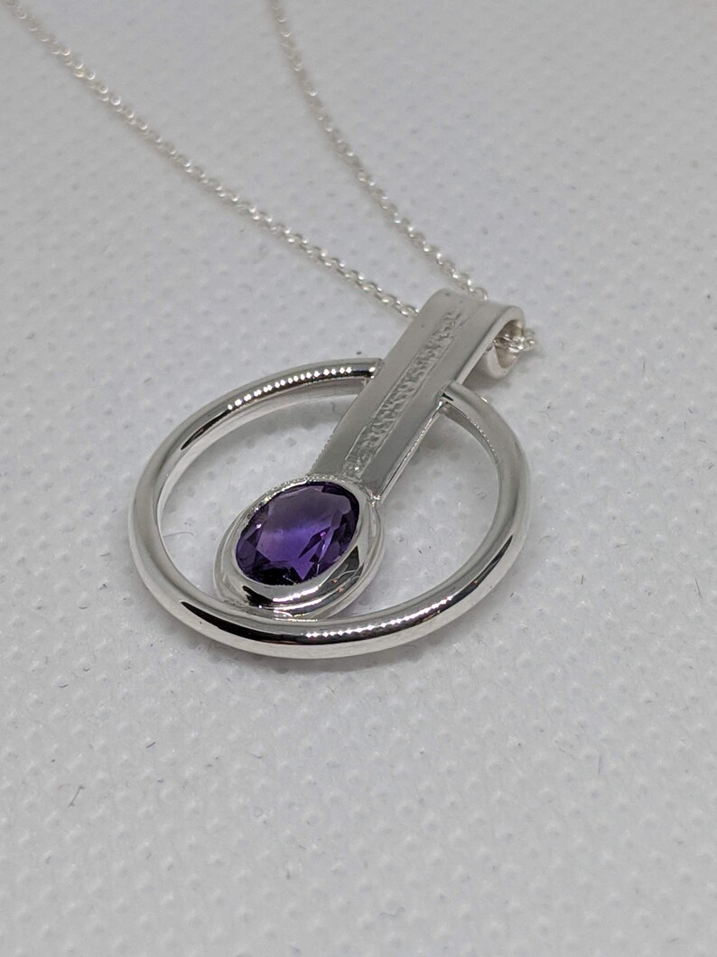 Sterling Silver and Amethyst Necklace